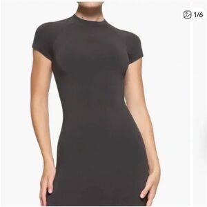 SKIMS Black Backless Dress